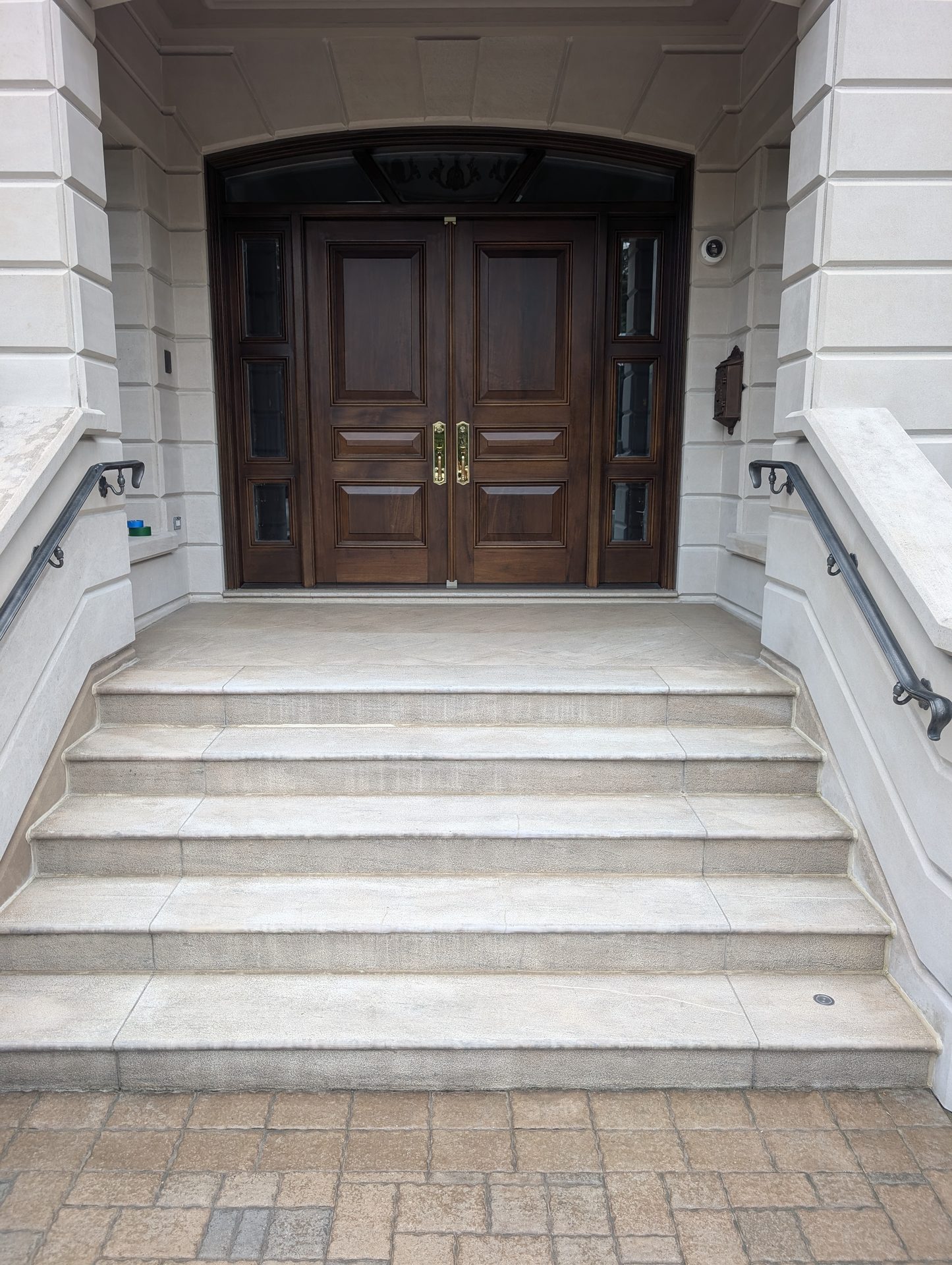 House main entrance chemically cleaned and stripped. Sealed matte to preserve value for long lasting effect in Vaughan GTA
