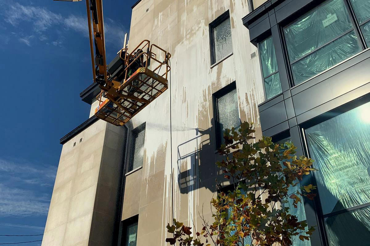 Restored stone entrance steps at GTA estate property