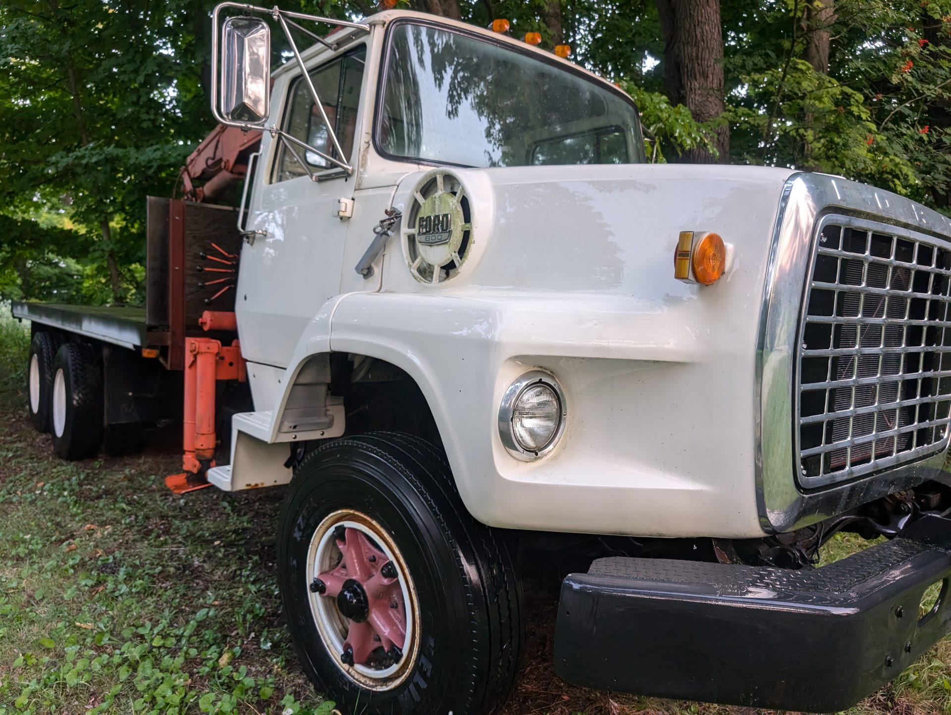 After: A Ford truck and farm machinery restored by ACE after removing stubborn moss and grime in the Acton countryside