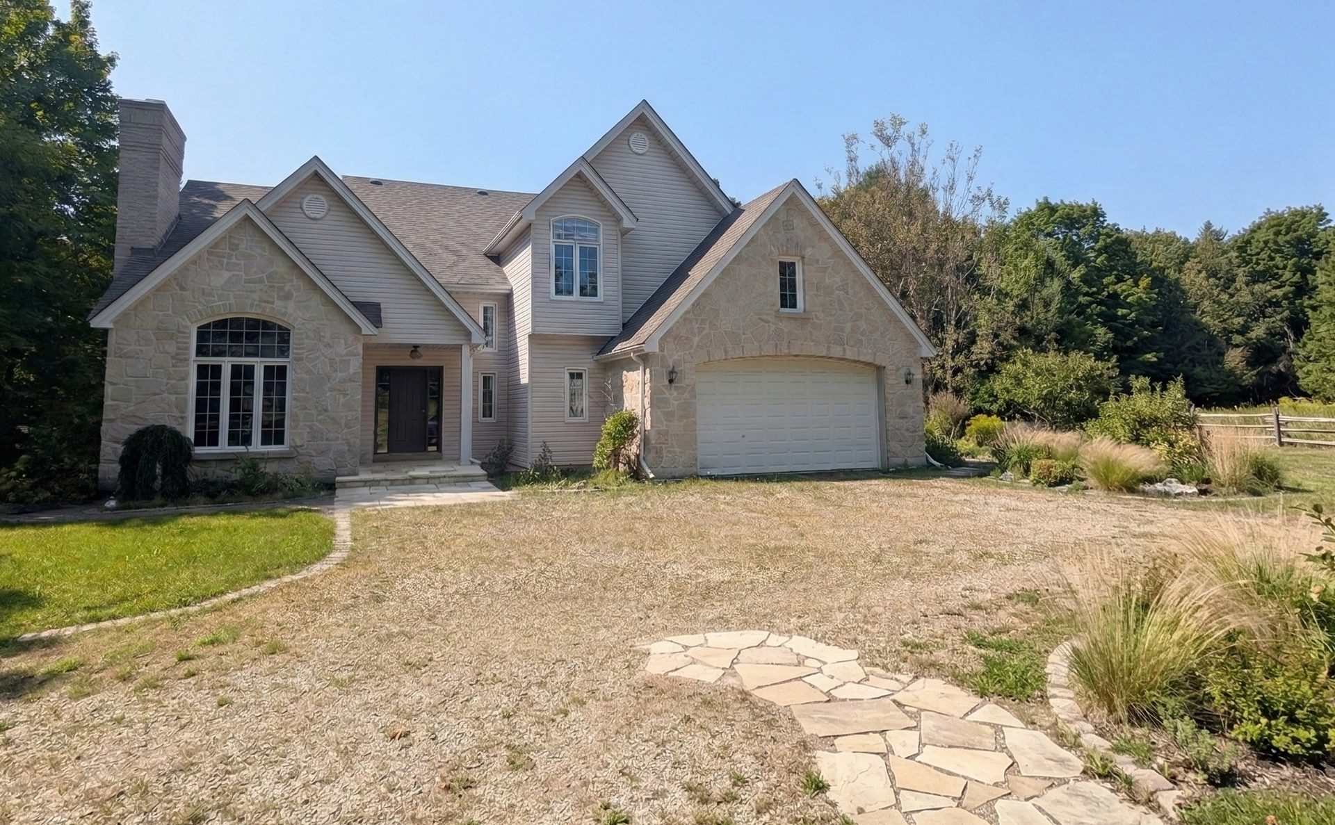 ACE's professional power washing and soft wash treatment for a luxury rural property in the Caledon countryside